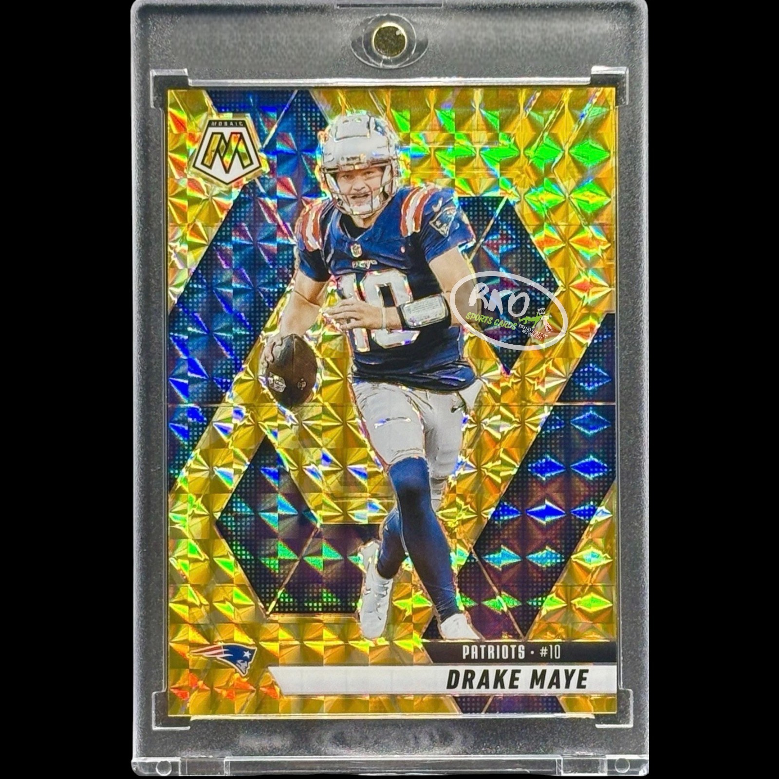 Drake Maye RARE GOLD REFRACTOR MOSAIC INVESTMENT CARD SP PATRIOTS MVP MINT