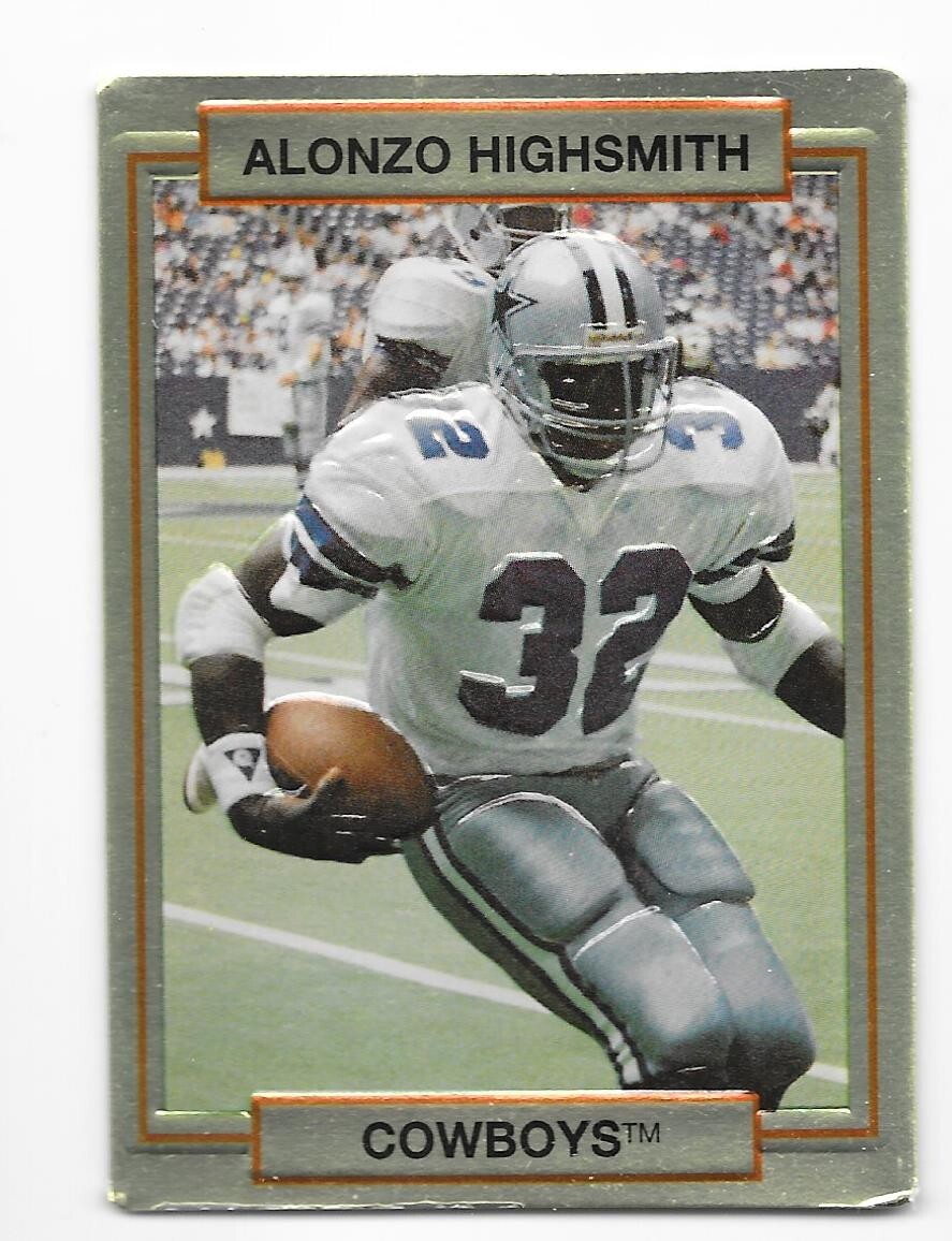 1990 Action Packed Rookie Update #67 Alonzo Highsmith – Dallas Cowboys