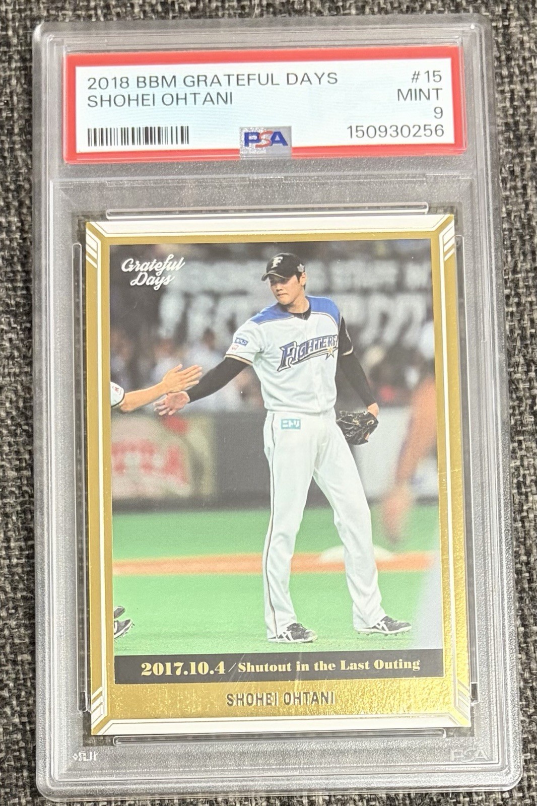 2018 BBM Grateful Days Shohei Ohtani #15 Japanese Pitching Shutout PSA 9 MINT