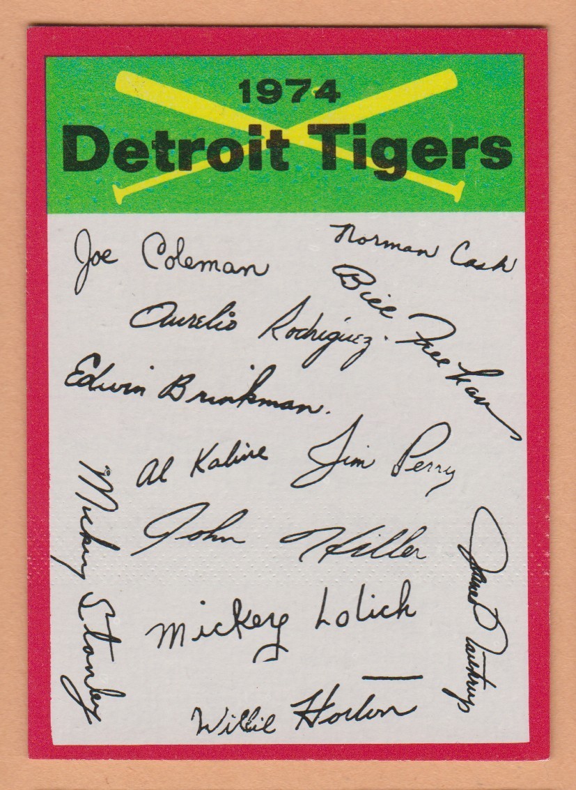 1974 TOPPS BASEBALL TEAM CHECKLISTS YOU PICK NM SHARP / CLEAN  FREE SHIP 