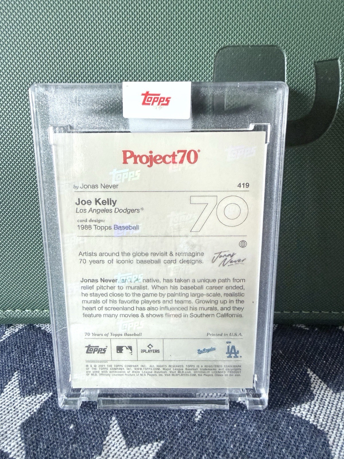 Topps 2021 Project70 Joe Kelly #419 1988 Topps Baseball Insert Dodgers
