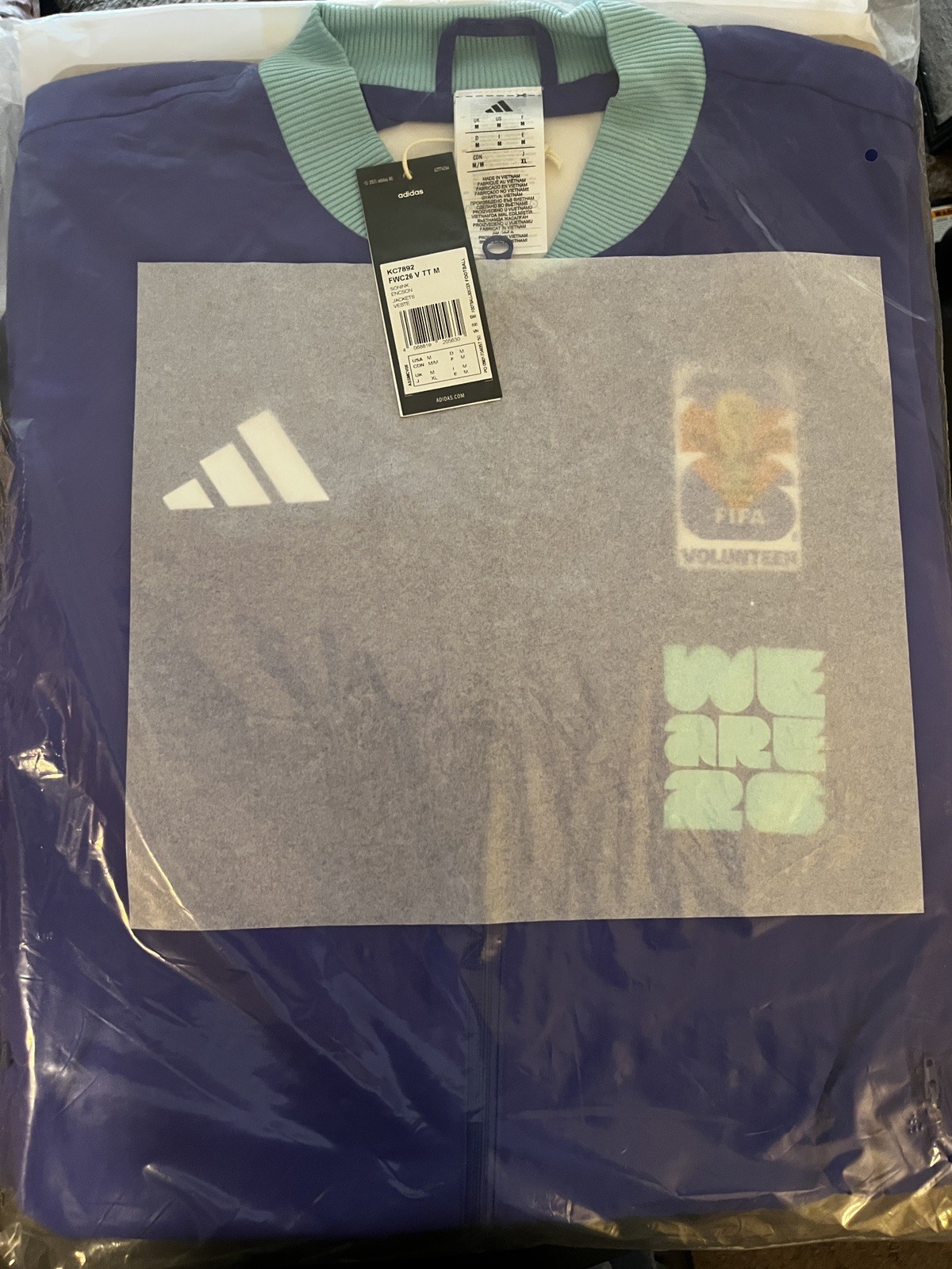 adidas FIFA World Cup 2026 Full Zip Jacket Medium NEW SEALED RARE