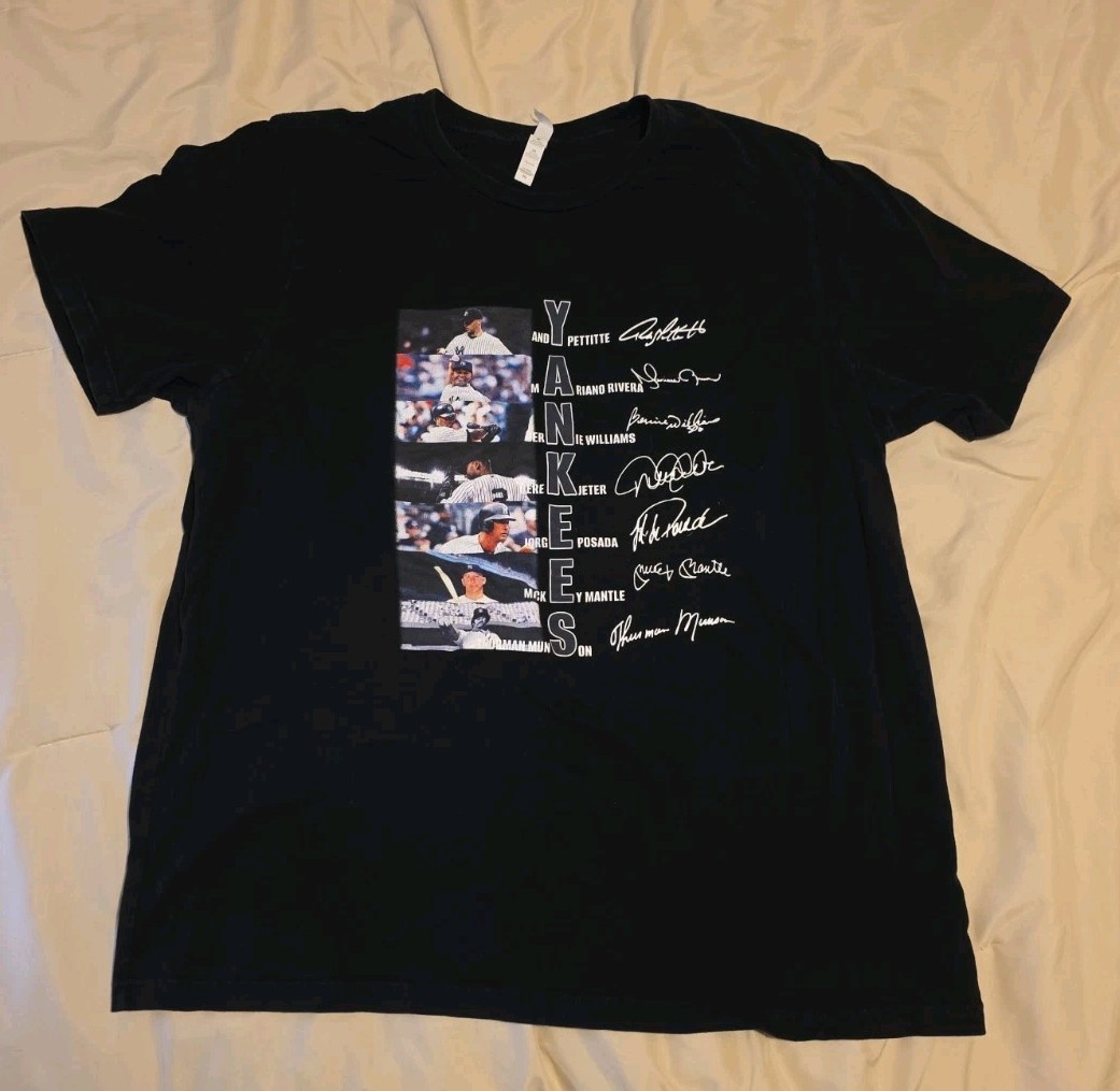 New York Yankees Legends T-Shirt 2XL Bella Canvas Jeter Mantle Rivera Munson