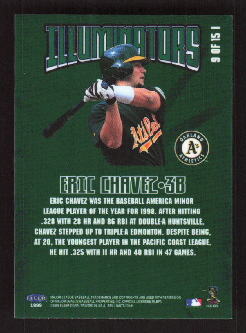 1999 Fleer Brilliants Illuminators #9 I Eric Chavez Oakland Athletics