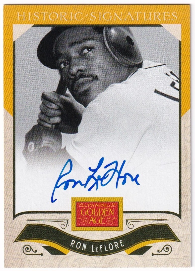 2012 Panini Golden Age Historic Signatures Ron LeFlore Autograph Card #RL