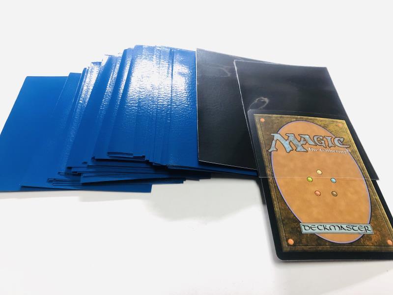 Lenayuyu 600pcs Blueblack Protector Standard Card Sleeves MTG 66x91mm Glossy
