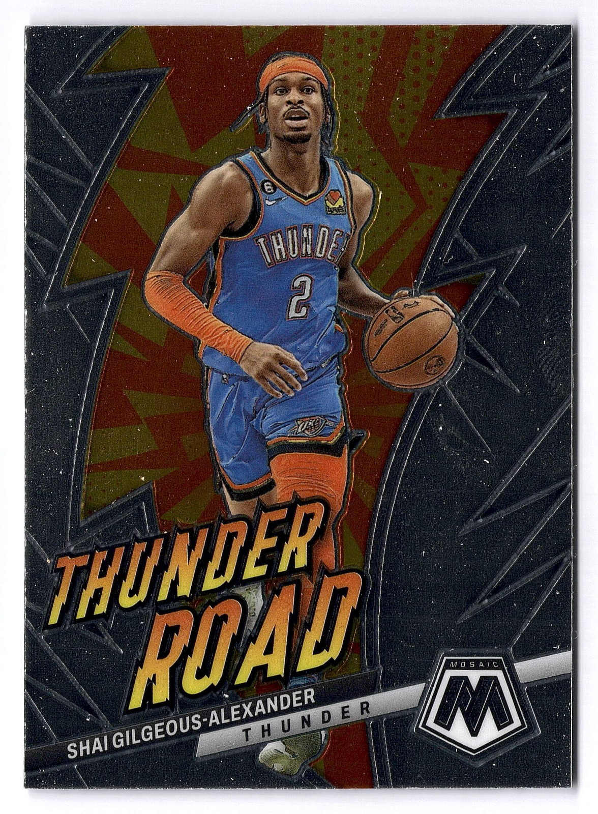 2022-23 Panini Mosaic #14 Shai Gilgeous-Alexander Thunder Road Thunder