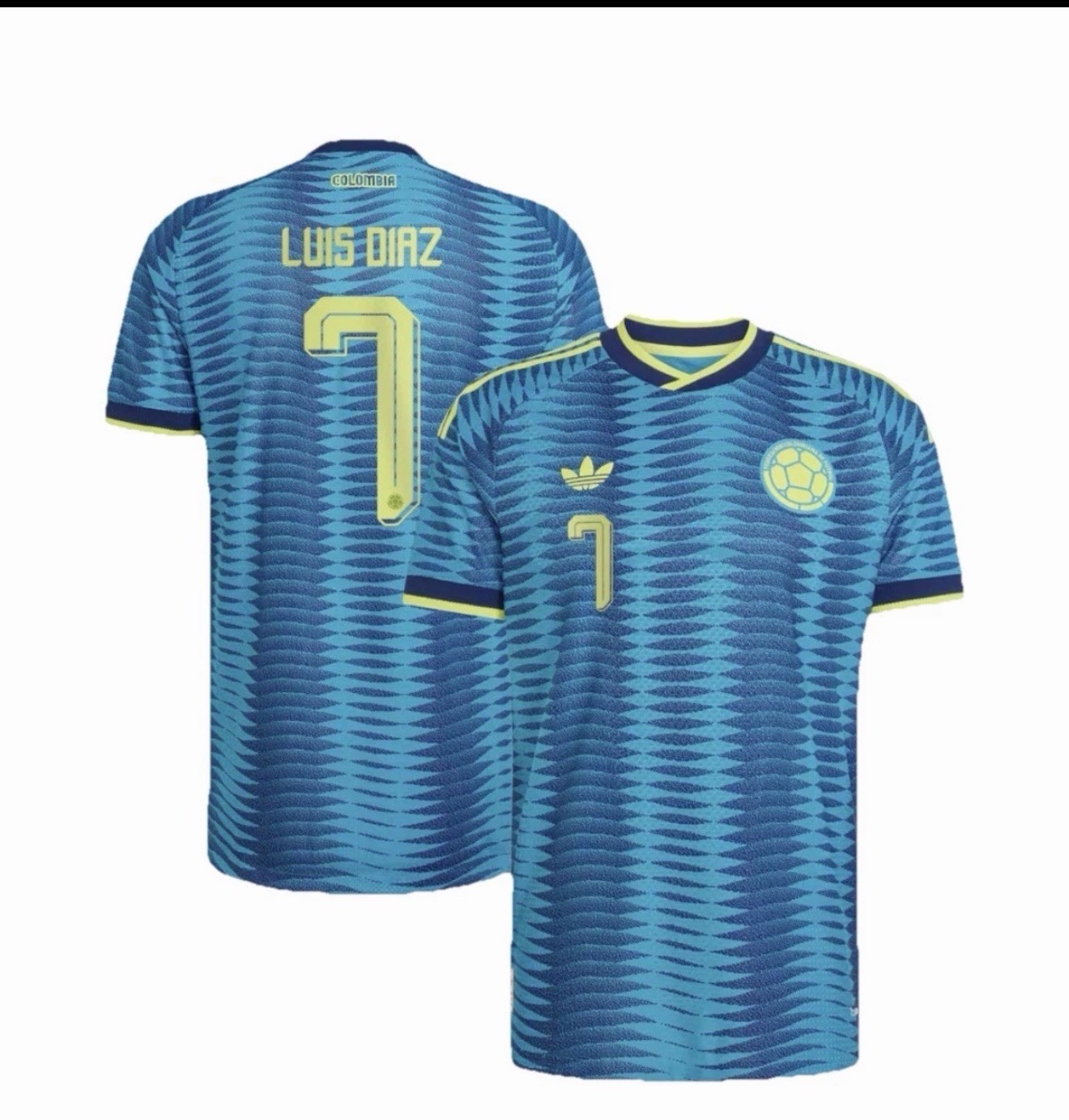 adidas Colombia Soccer Jersey Away Luis Diaz #7 Men’s XL
