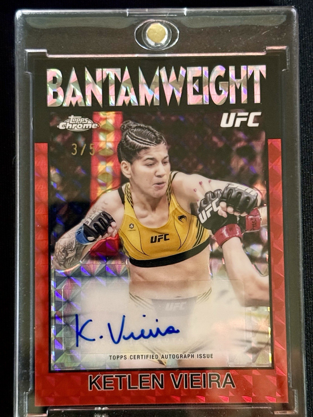 2026 Topps Chrome UFC 1986 Bantamweight Ketlen Vieira Auto /5