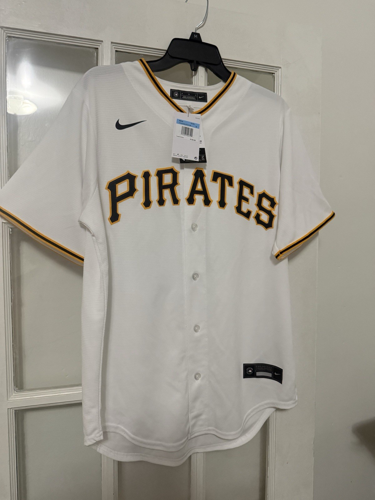 Nike Men’s Pittsburgh Pirates White Konnor Griffin #6 Home Replica Jersey