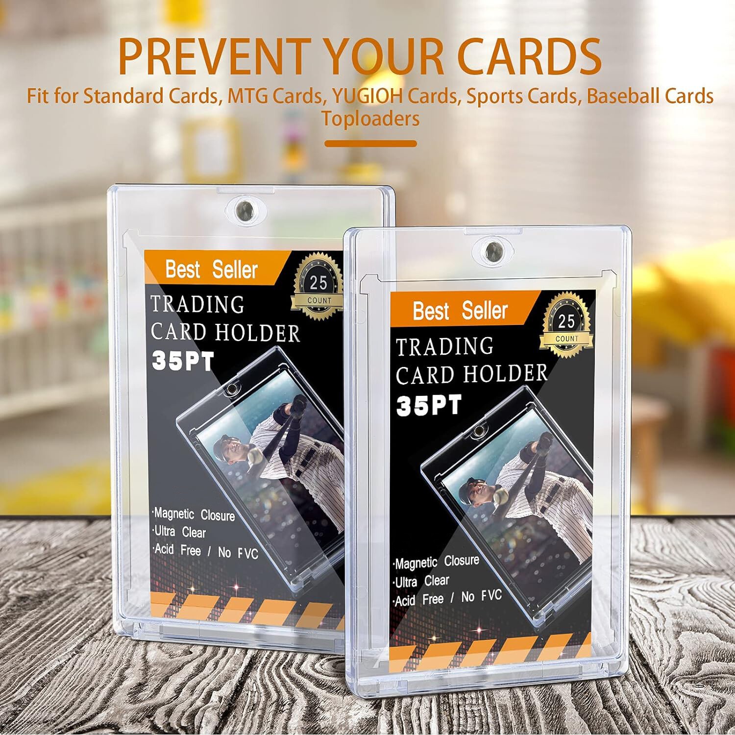 1-100Pcs 35 55 75 100 130 180Pt Magnetic Card Holders One-Touch For Trading Card