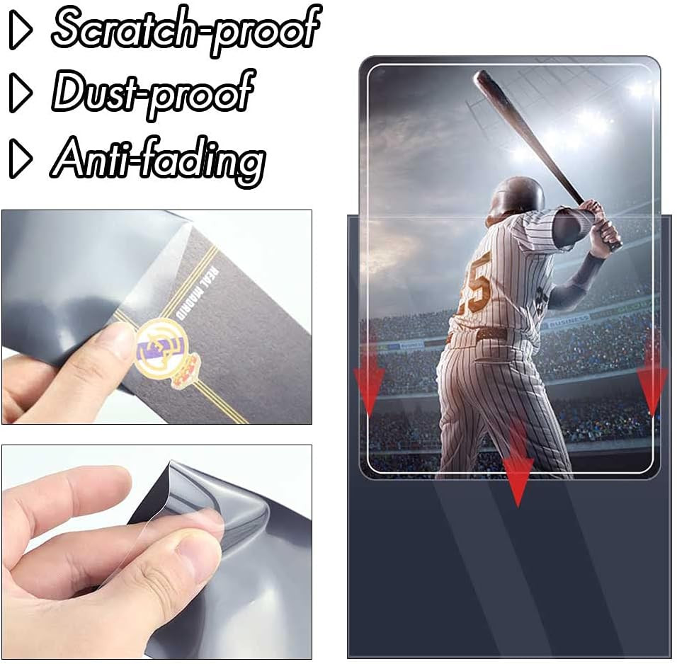 500 Pcs Black Card Sleeves Toploaders for Trading Card, Matte Card Sleeves Deck
