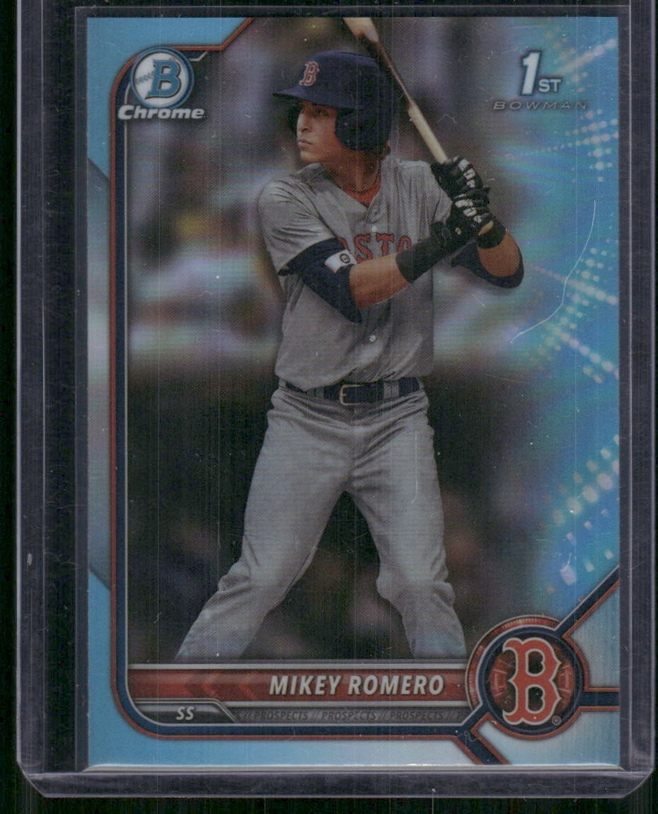 2022 MIKEY ROMERO BOWMAN DRAFT CHROME 1ST BOWMAN SKY BLUE REFRACTOR BDC-42