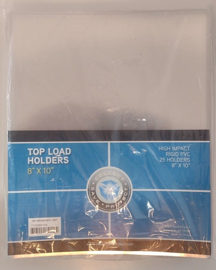 CSP 8×10 Rigid Top Load Protector Package of 25 New NIP High Impact Photographs