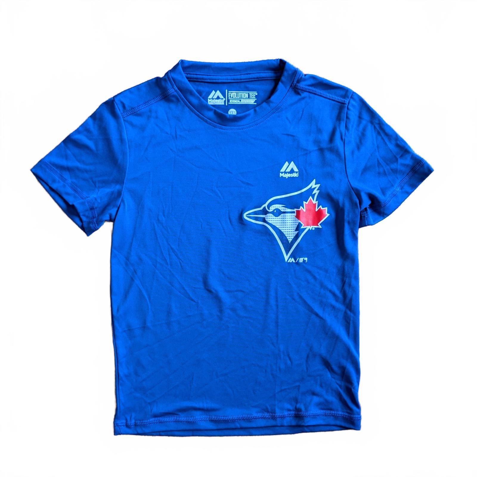 Majestic Toronto Blue Jays Youth Evolution Tee Cool Base Shirt YXS