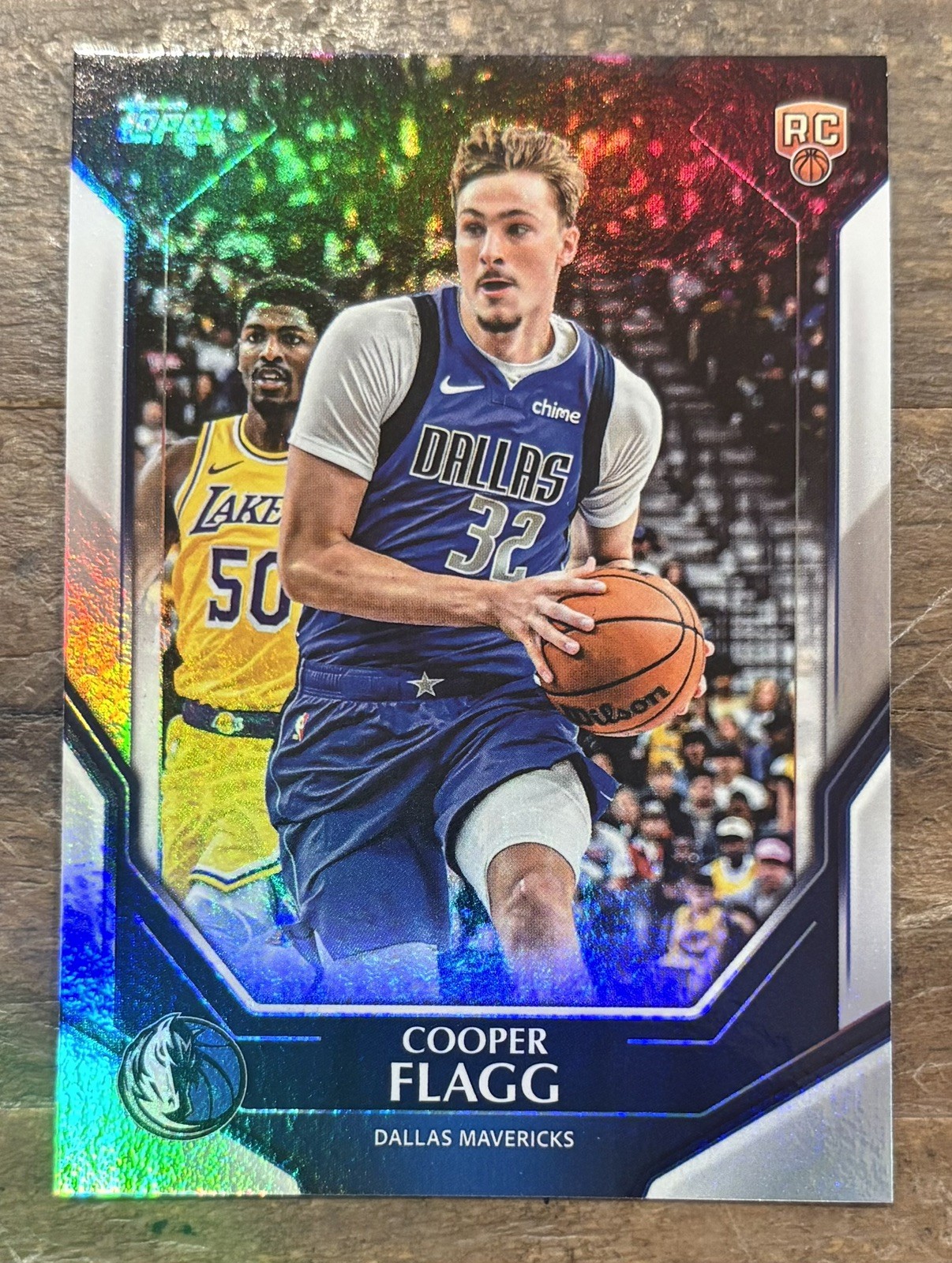 2025-26 Cooper Flagg Topps Collectors Kit Exclusive Rainbow Holo Foil #NBA-6 RC