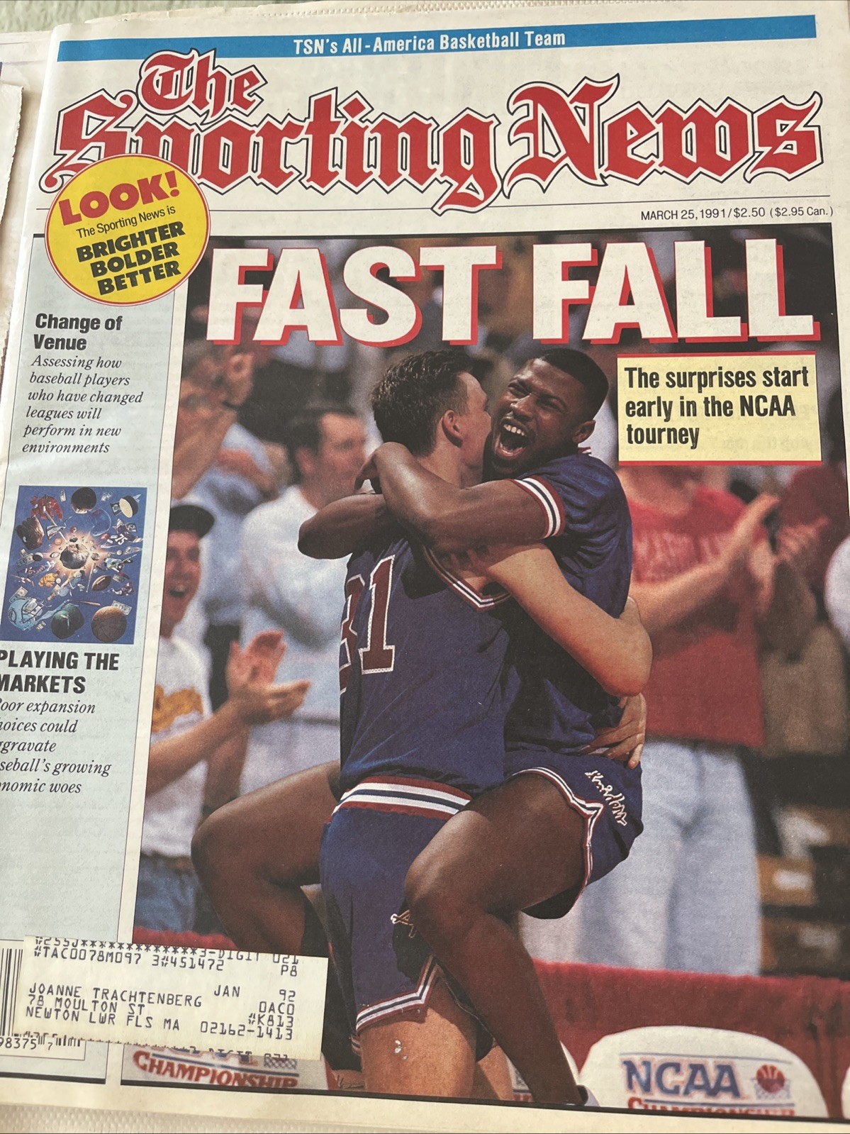 Sporting News March 25 1991 MLB Expansion NCAA Tournament Richmond