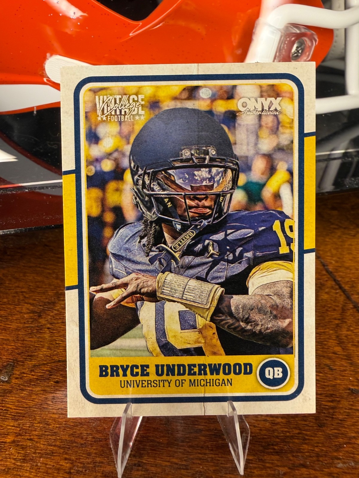 Bryce Underwood 2025 Onyx Vintage Football Rookie Card Michigan Wolverines RC