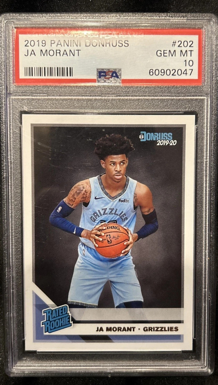 2019-20 Donruss Ja Morant Rated Rookie #202 PSA 10 GEM MINT, Quantity Available