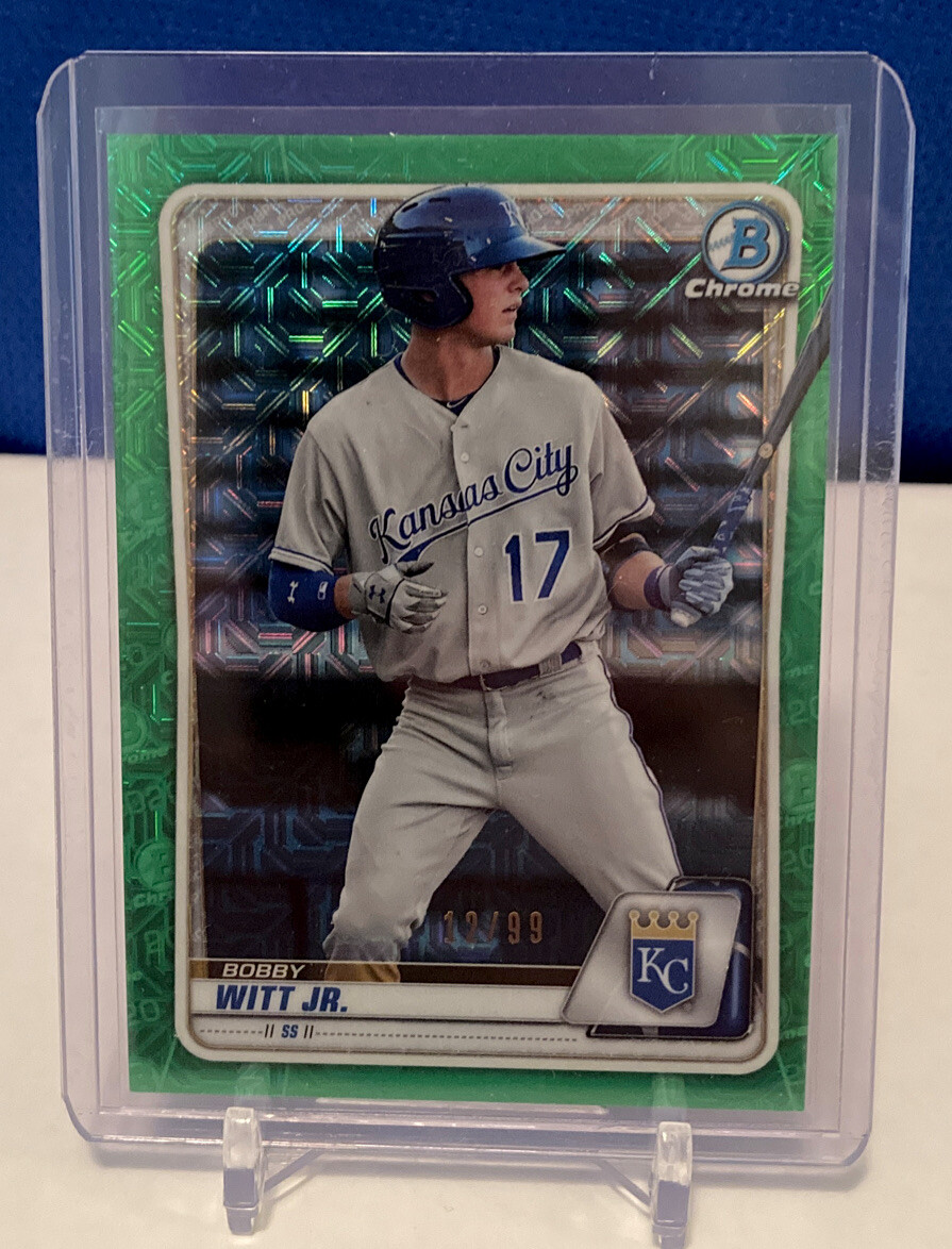 Bobby Witt Jr. 2020 Bowman Chrome Mega Box Green Refractor #BCP160 #12/99 RC! 📈