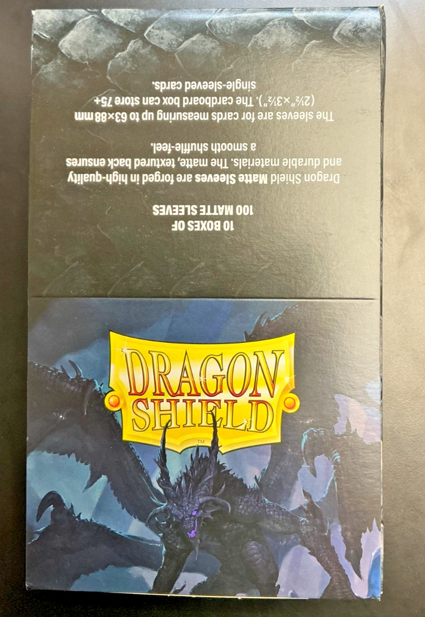DRAGON SHIELD BLUE MATTE SLEEVES 10 BOX DISPLAY CASE (1000ct) New Case