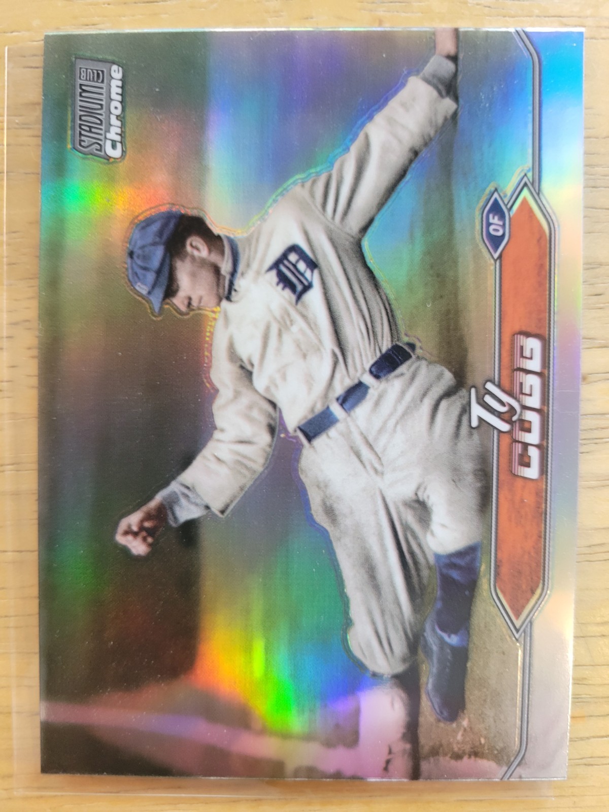 2024 Topps Stadium Club Chrome Ty Cobb #166 Refractor – Detroit Tigers