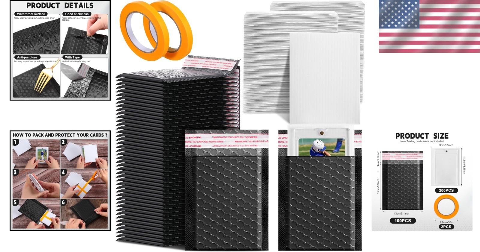 Trading Card Shipping Protector Set – 302 Pcs