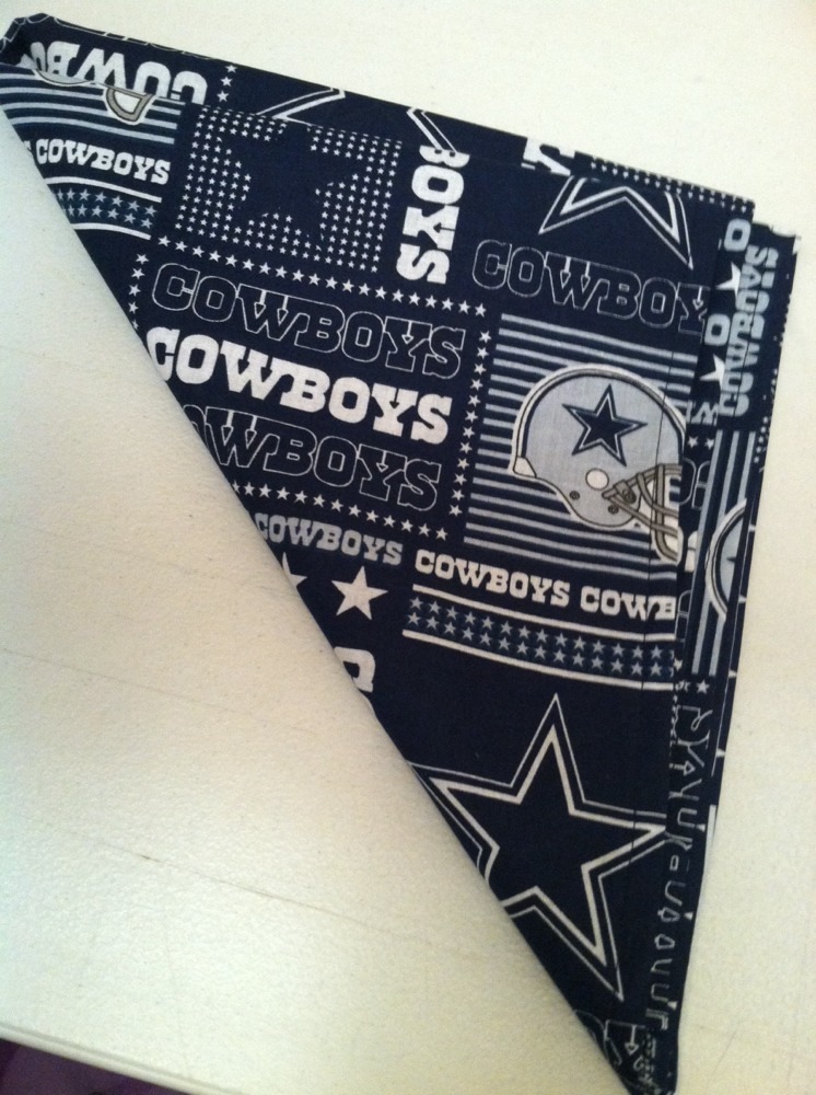 NFL Dallas Cowboys Bandana Blue Fabric Handmade