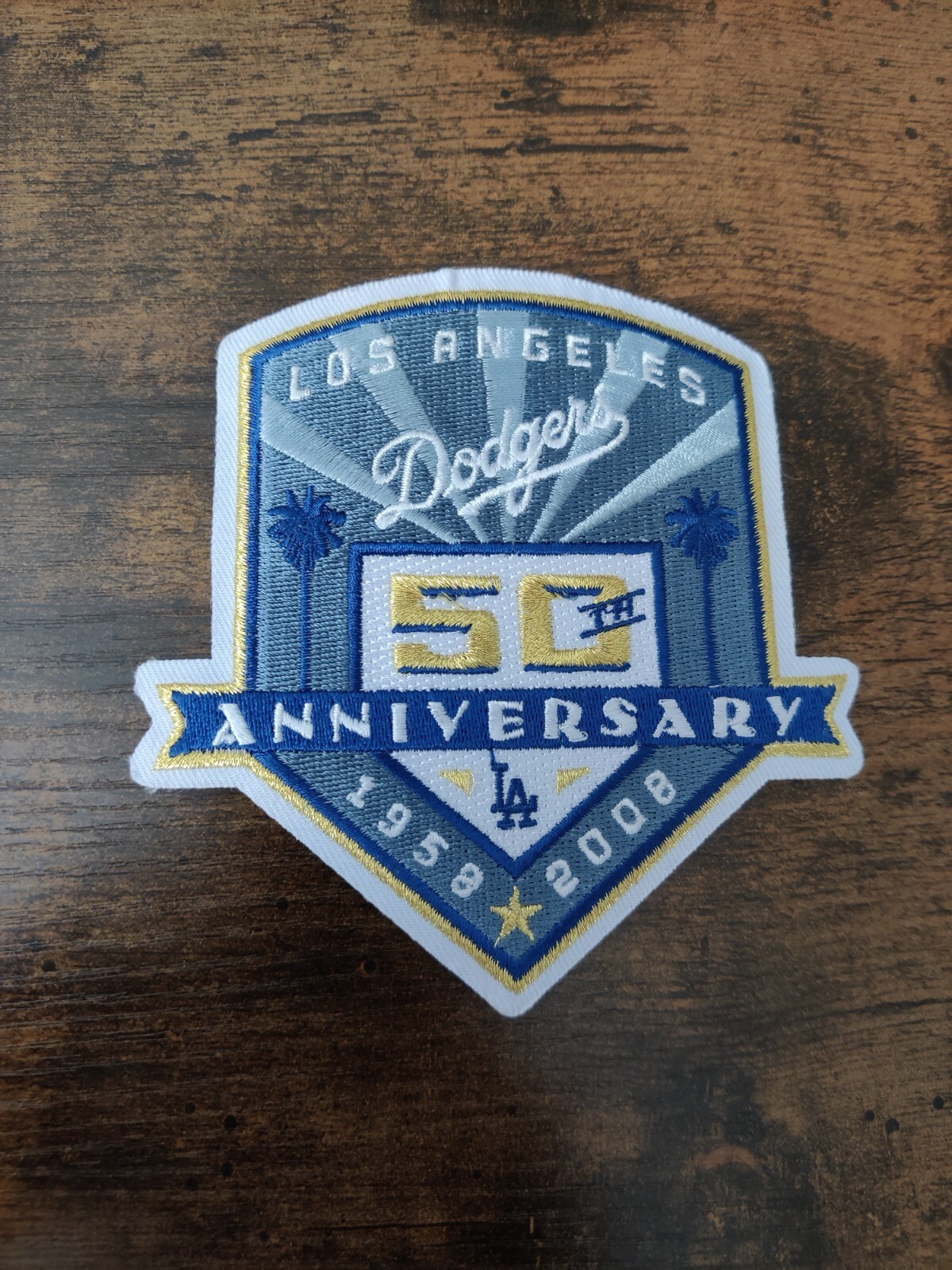 2008 Los Angeles Dodgers 50th Anniversary Season Home & Road Jersey Sleeve Patch