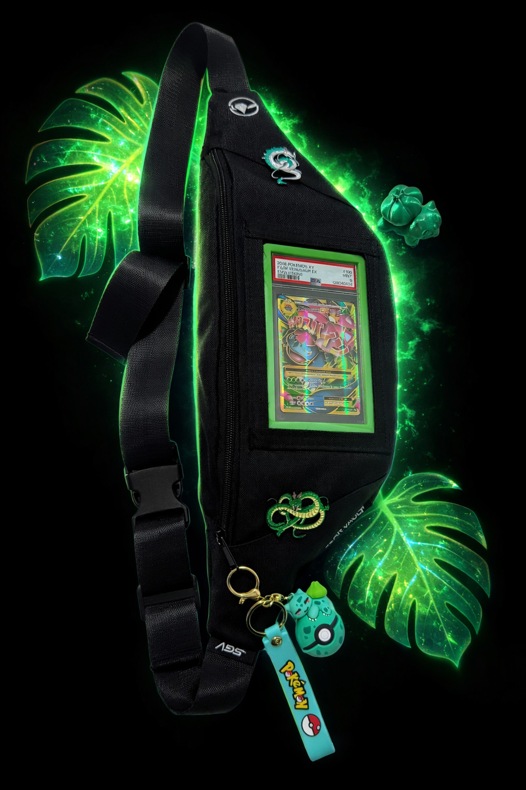 Graded Card Display Crossbody Bag Fits PSA CGC Beckett Pokémon Slab Carry Case