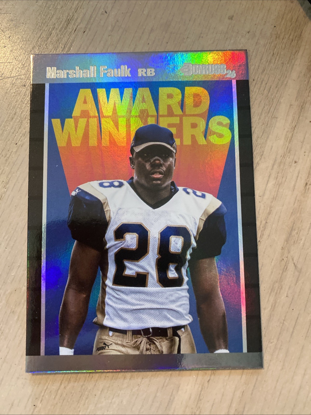 2026 Panini Decades 90s Pop Culture Marshall Faulk Award Winners Holo Foil AW-MF