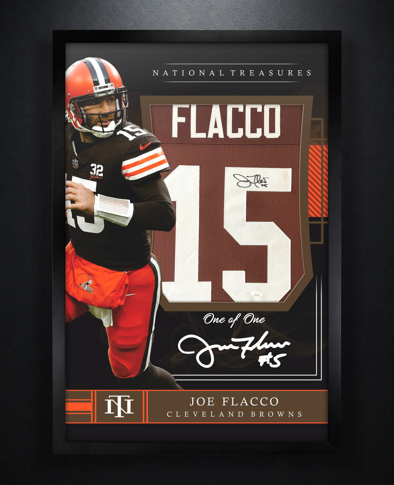 Joe Flacco Signed Cleveland Browns Jersey Framed JSA COA Auto Display