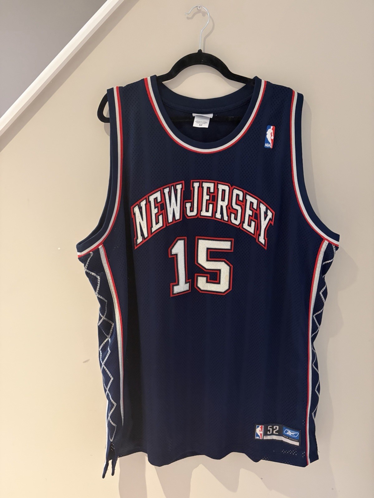 Vince Carter Authentic New Jersey Nets Reebok Jersey Sz 52 XL