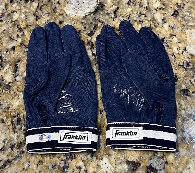 Jose Vidro Game Used Batting Gloves Seattle Mariners Montreal Expos Signed COA