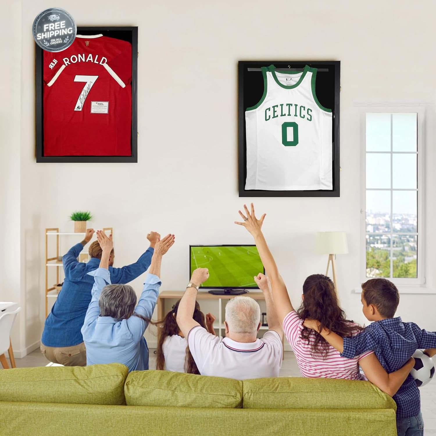 Jersey Frame Display Case ,Jersey Shadow Box with 98% UV Protective Acrylic D…