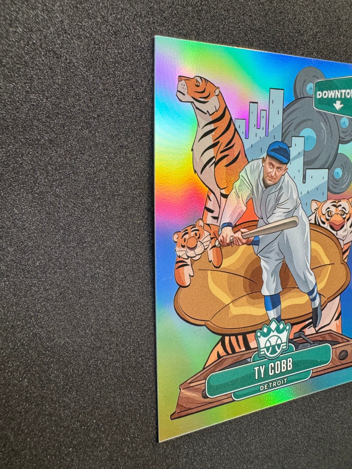 2022 Panini Diamond Kings Downtown Ty Cobb Detroit Tigers Insert Rare Case Hit