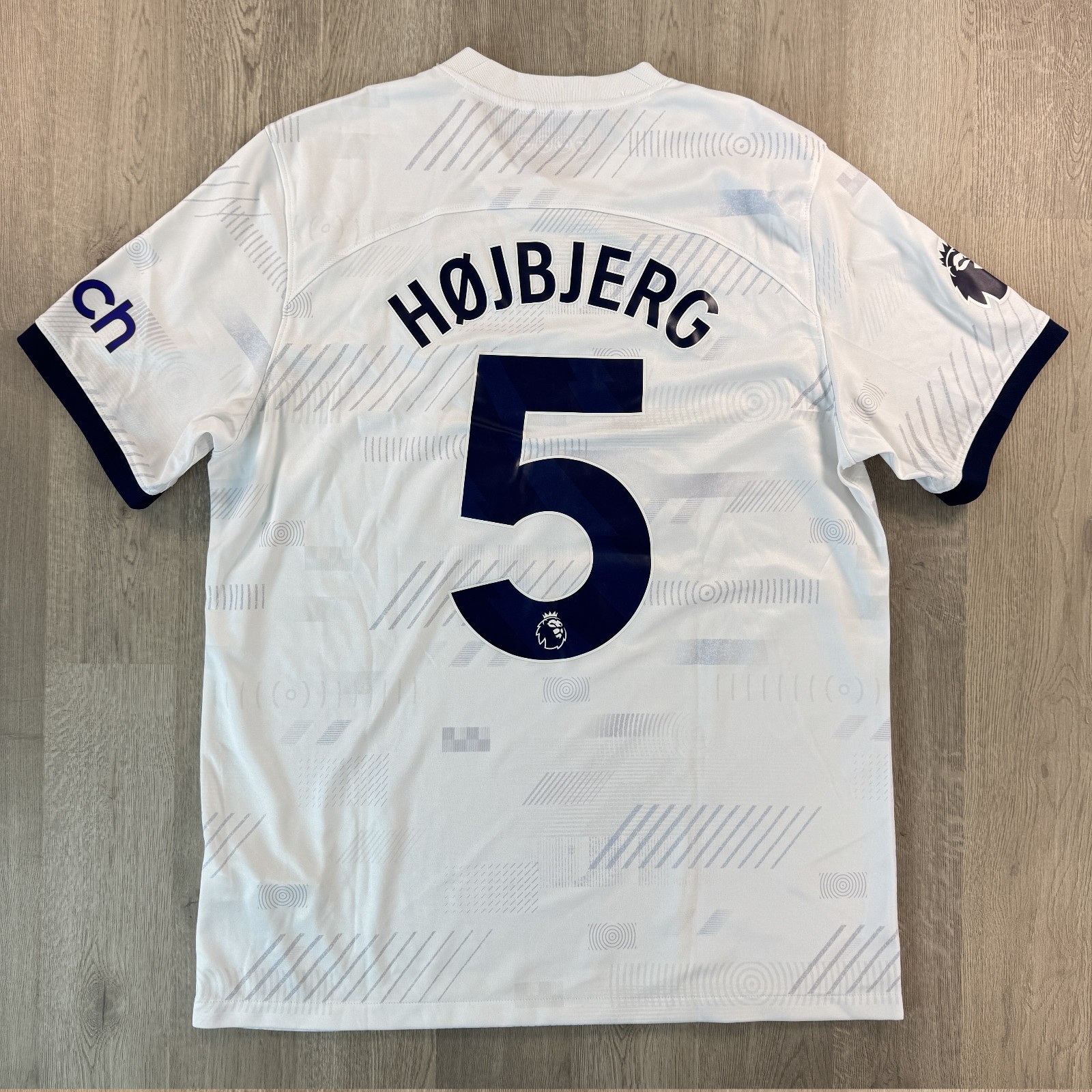 Nike Dri Fit Tottenham Hotspur Højbjerg 5 Soccer Jersey White Mens Large DX2702