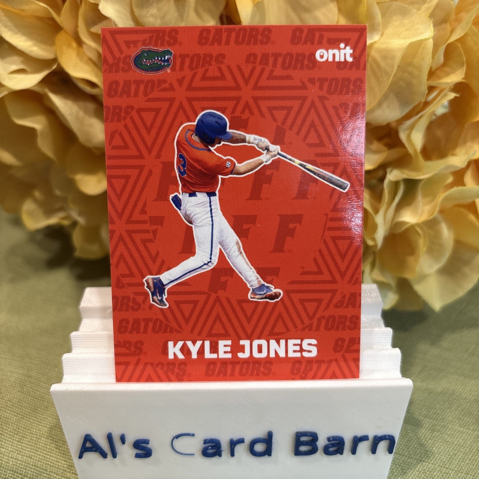2026 ONIT Florida Gators Baseball Kyle Jones Fusion Orange Insert Card #F-13