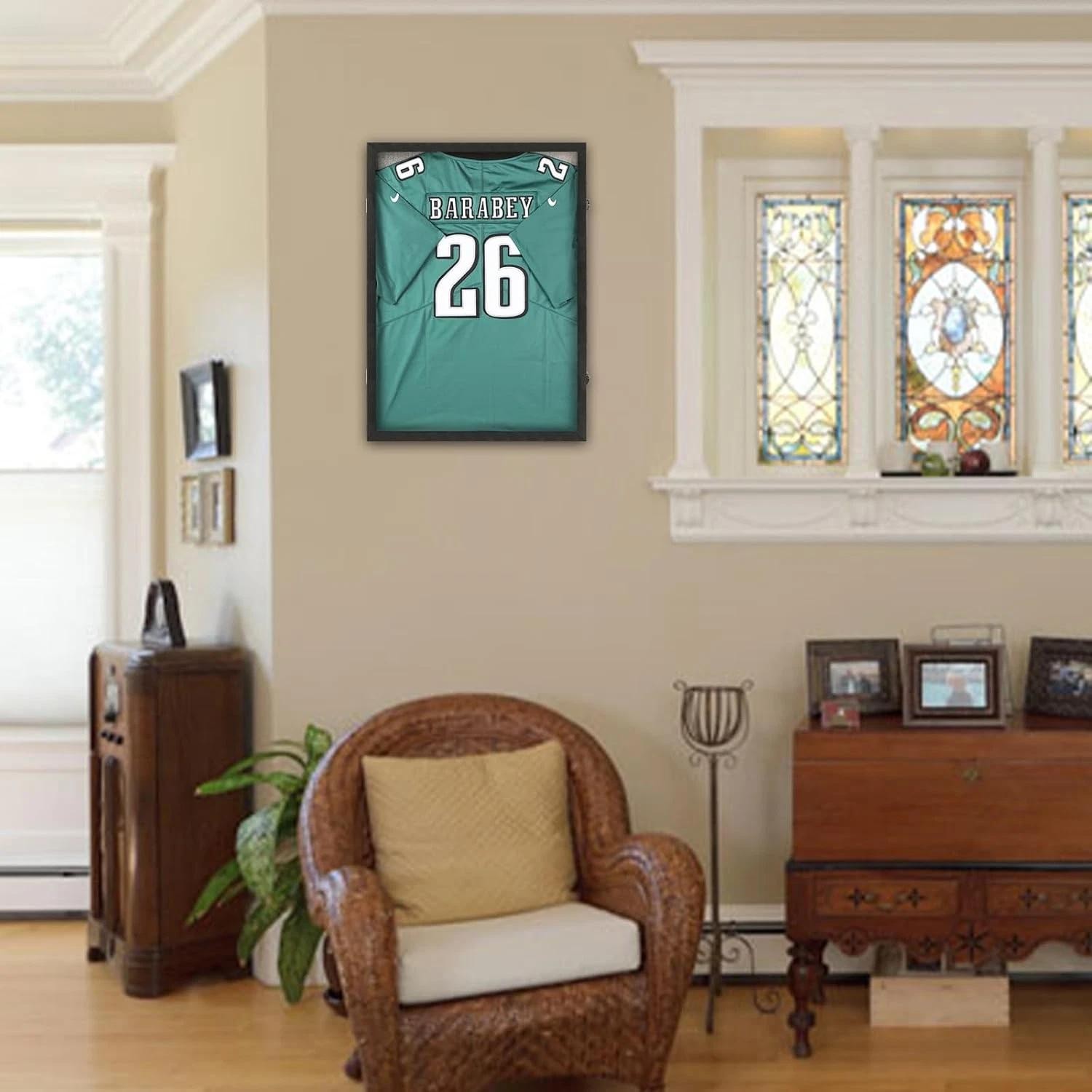 Jersey Frame Display Case – Large Sports Jersey Display Case, Lockable Jersey Sh