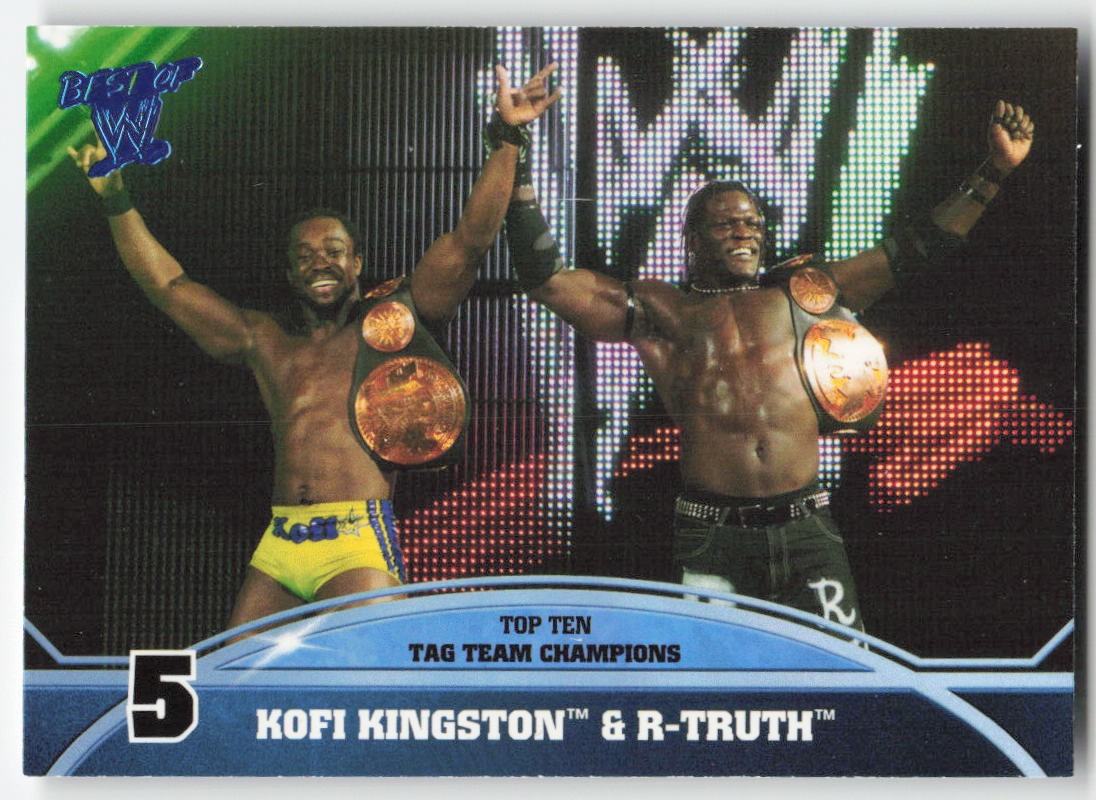 2013 Topps Best of WWE Top 10 Tag Team Champions Kofi Kingston R-Truth #5