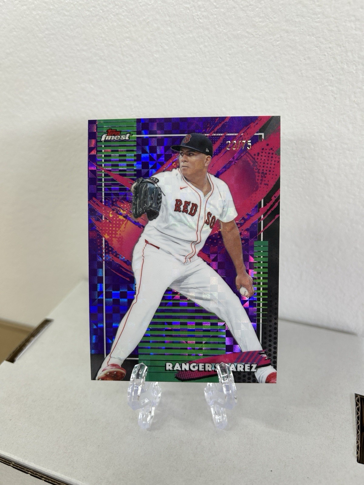Ranger Suarez #280 Rare Purpe X-Fractor /75 2026 Topps Finest Red Sox
