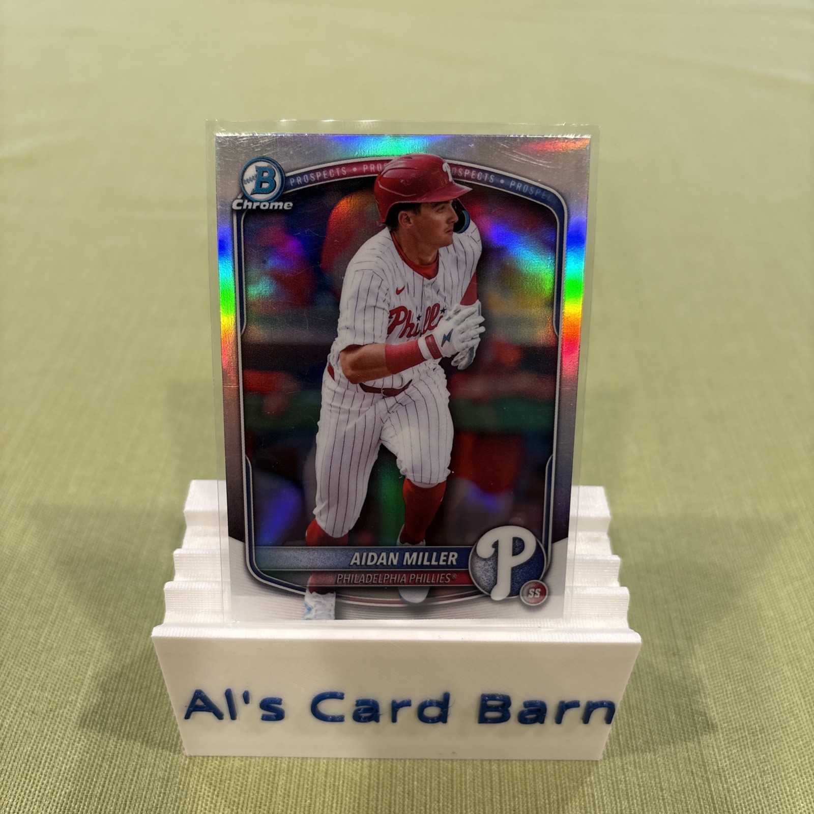 2025 Bowman Draft Chrome Base #BDC-180 Aidan Miller – Philadelphia Phillies