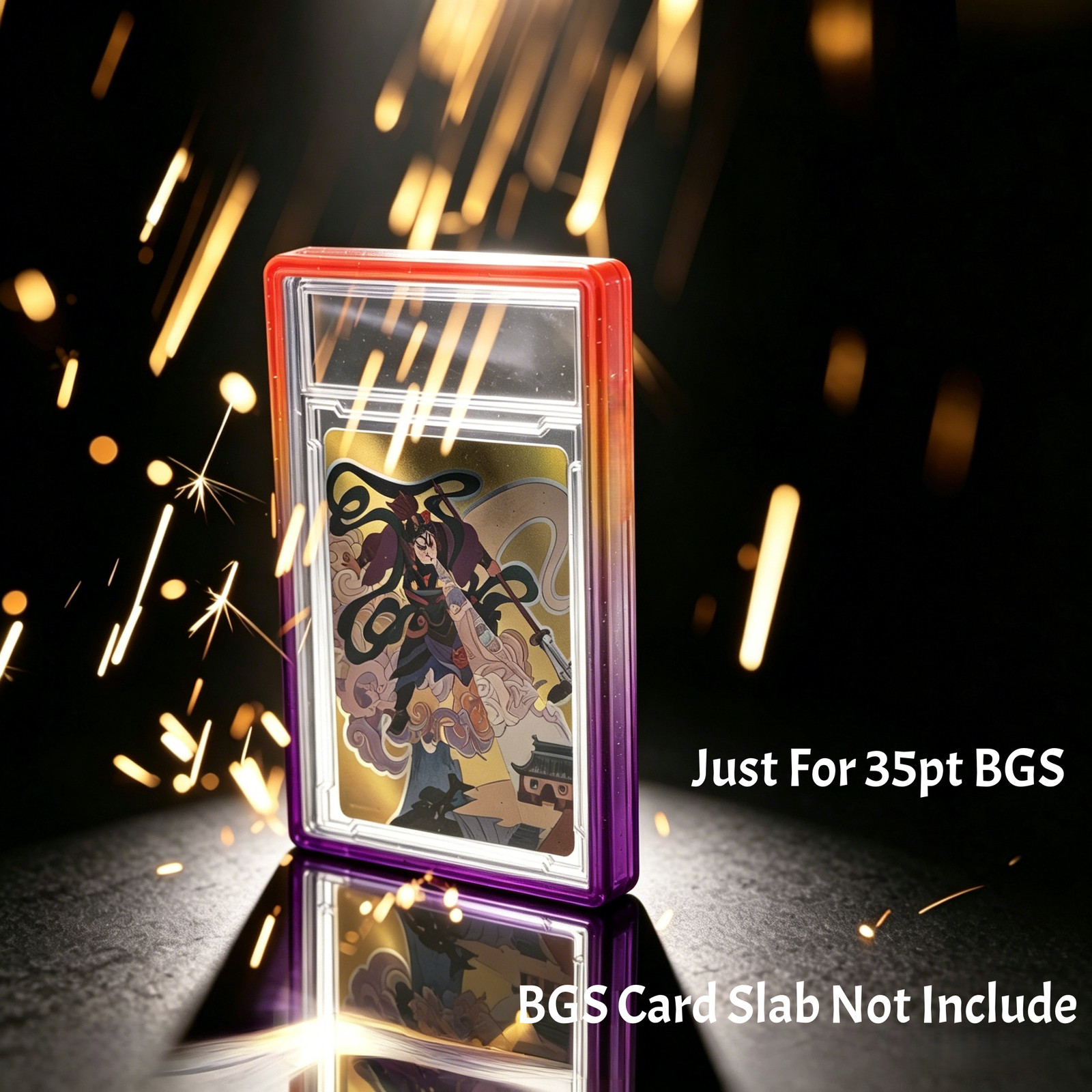 For BGS Slab 35pt Bumper Guard Gradient TPU Bumper PC Protector Graded Card Case
