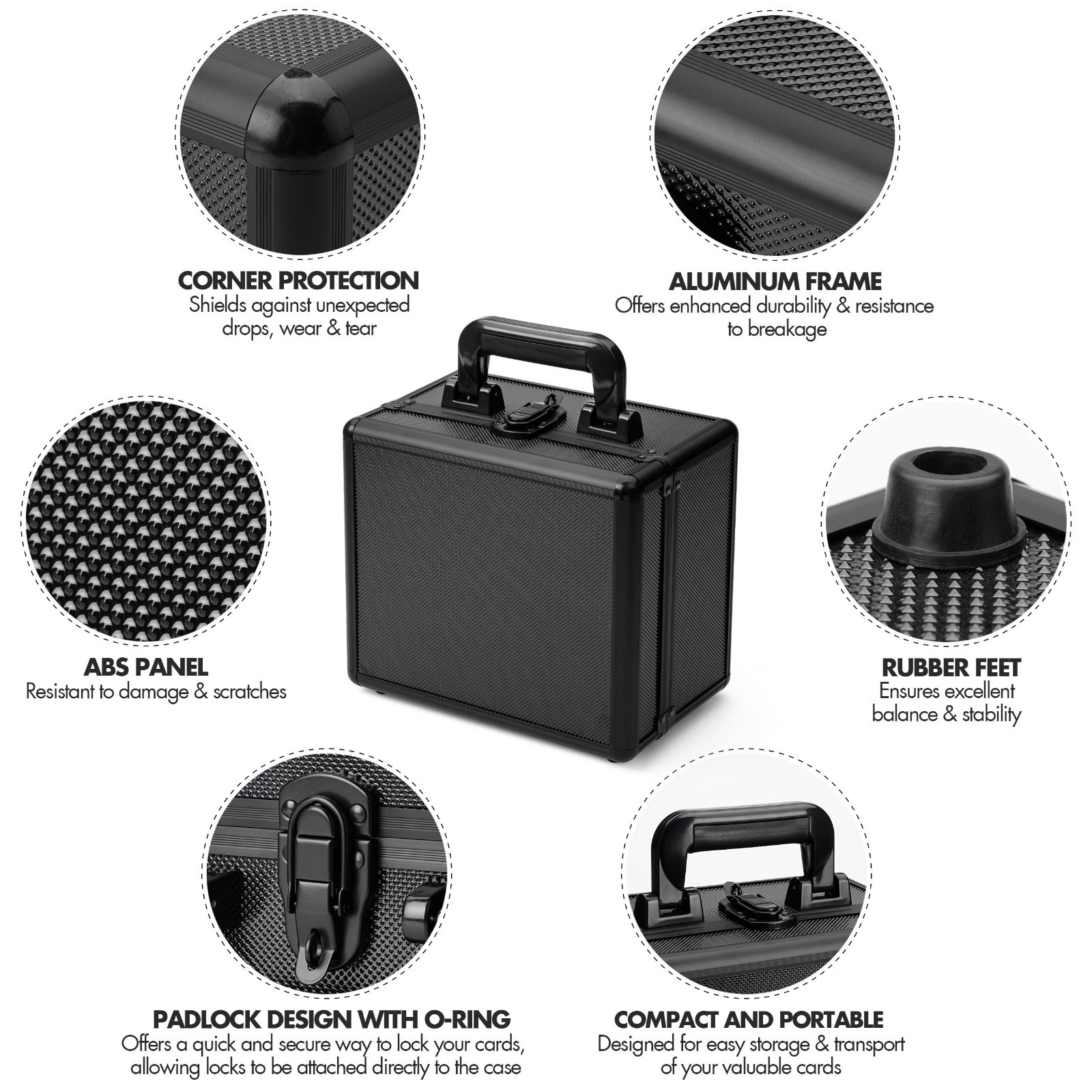 Large Capacity Trading Card Storage Box – Holds 400+ Cards, One Touch Holder