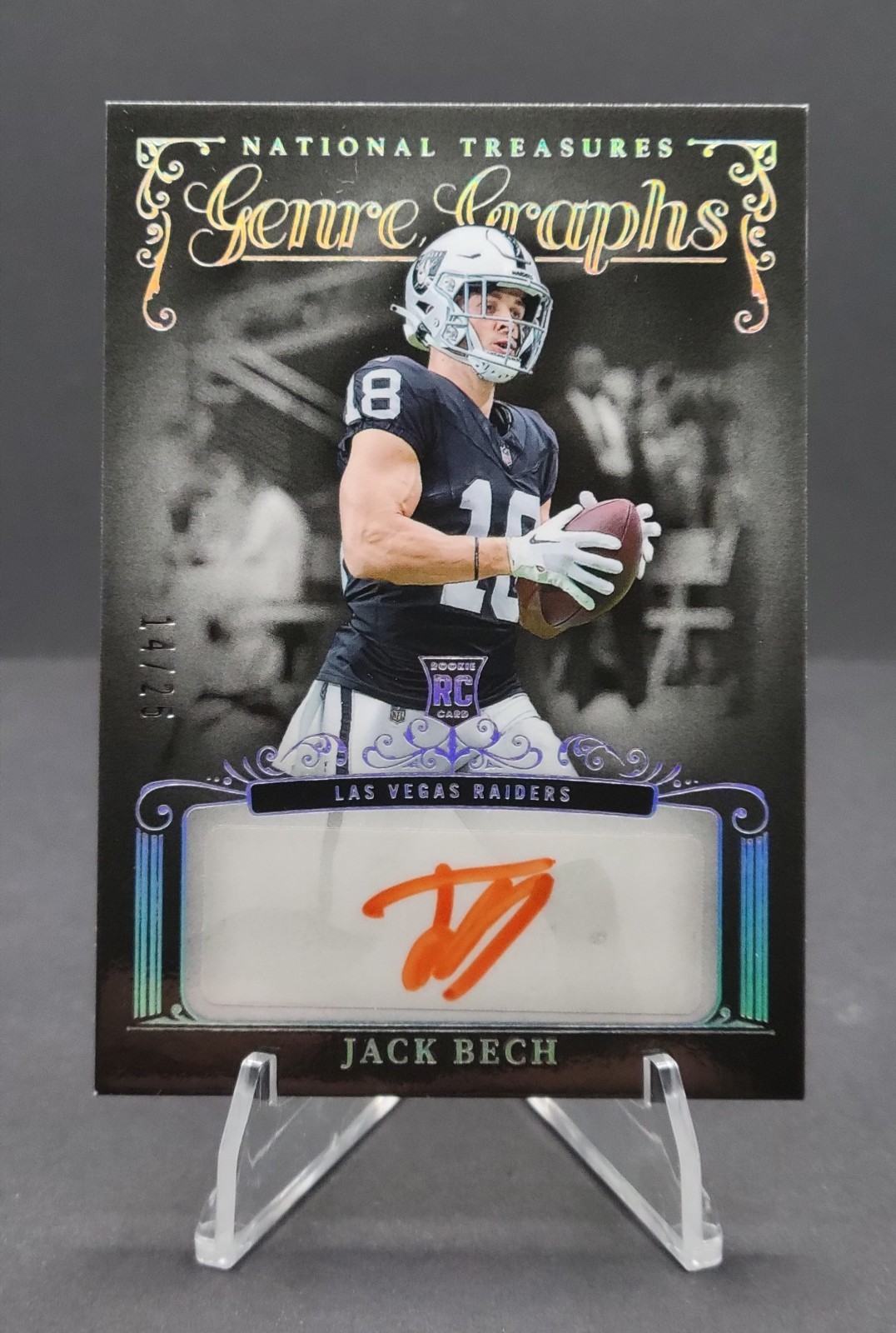 2025 National Treasures Rookie Genre Graphs #GG-JBH Jack Bech Auto /25 (RC)
