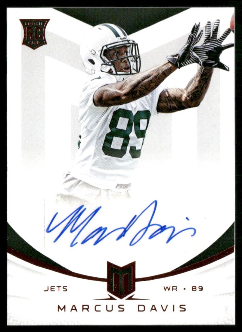 MARCUS DAVIS 2013 Panini Momentum Rookie Auto RC /599 #161 New York Jets