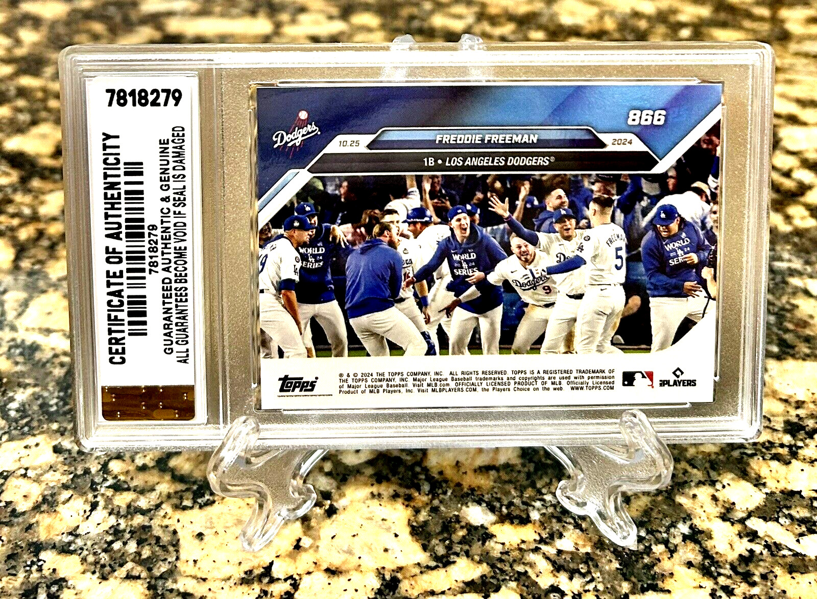2 OHTANI & FREEMAN 2024 TOPPS NOW Walk-Off Slam GRADED GEM-MT 10 #722 & #866 Lot