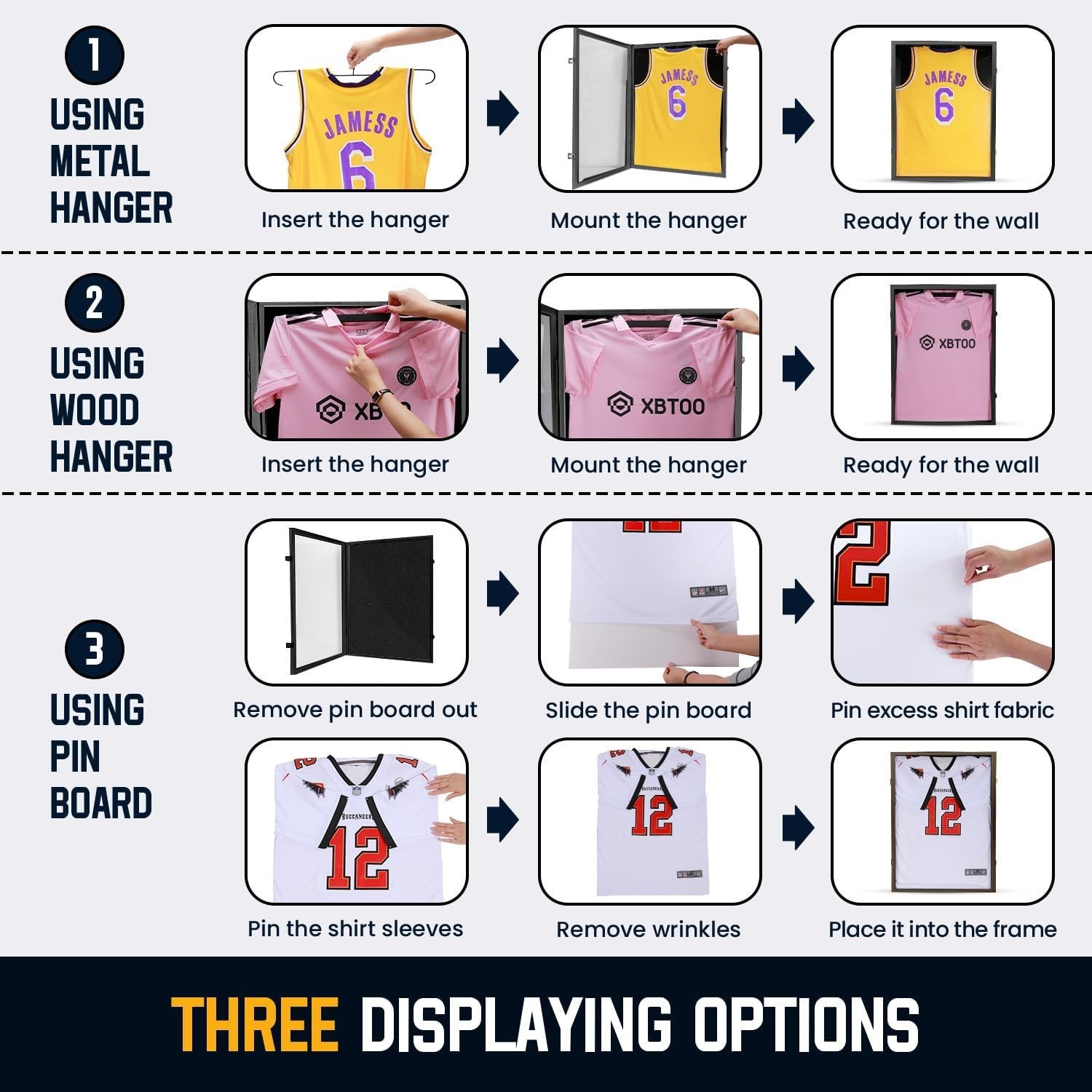 Jersey Display Case Shadow Box Frame UV Acrylic Door for Sports Jerseys