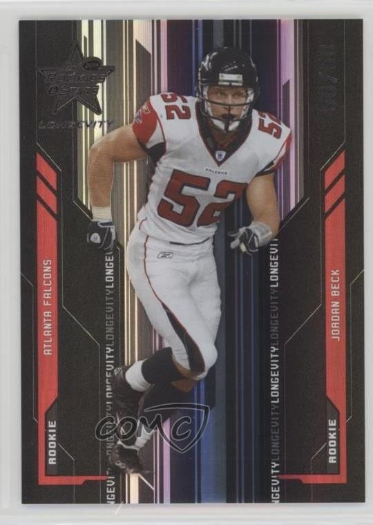 2005 Leaf Rookies & Stars Longevity Rookie Black /50 Jordan Beck #139 RC k2f