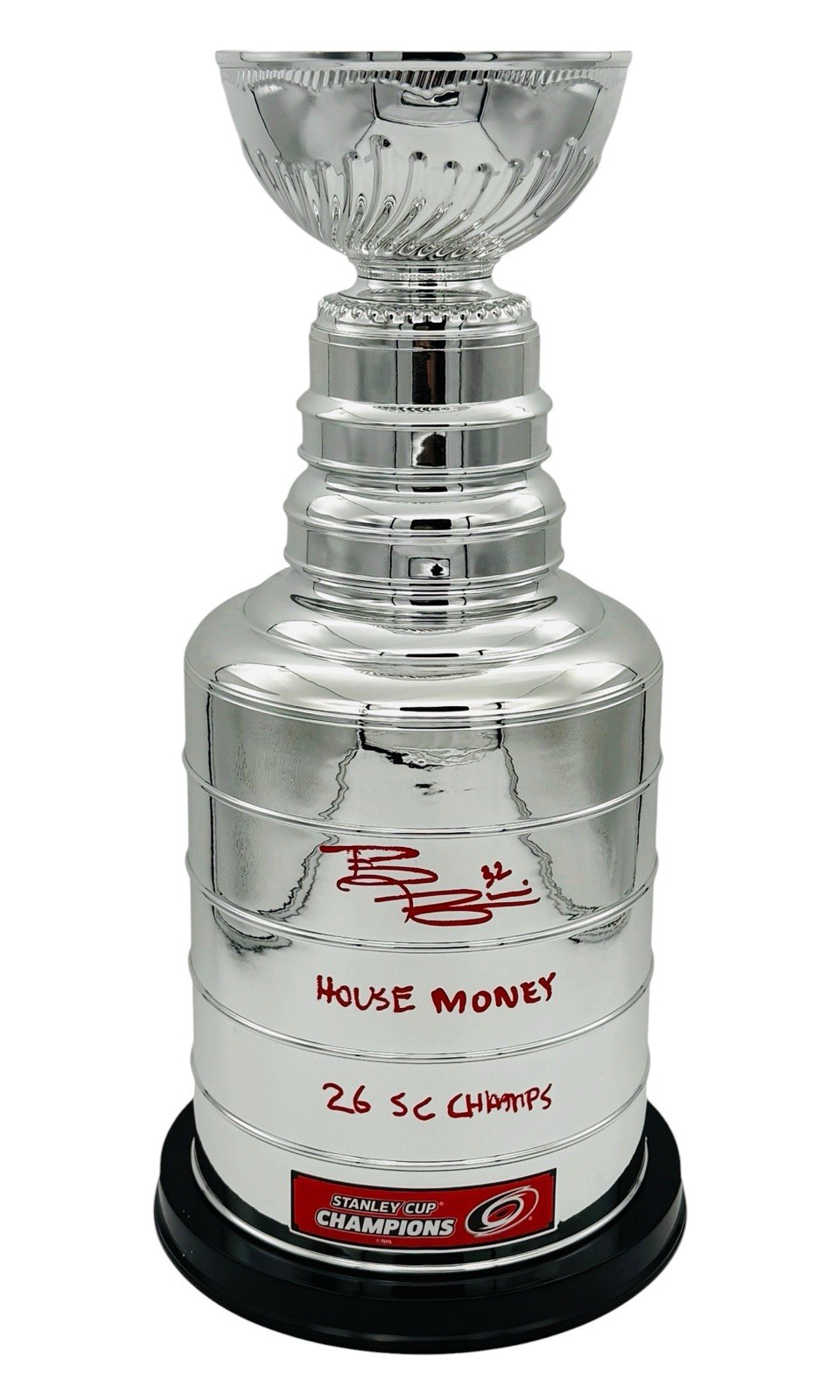 Brandon Bussi Carolina Hurricanes Signed Trophy 14” Stanley Cup Fanatics COA